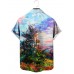 Men's Casual Oil Painting Print Short Sleeve Shirt 51509520M