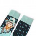 Mens Funny Cotton Breathable Non  Slip Slipper Socks Deodorization Abstract Painting Stockings