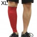Football Anti  collision Leggings Outdoor Basketball Riding Mountaineering Ankle Protect Calf Socks Gear Protecter  Red Size  XL