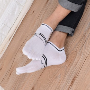 Men Summer Cotton Causal Short Socks Deodorant Sweat Five Toe Socks