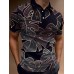 Rose Gold and Black Monster Short Sleeve Polo Shirt